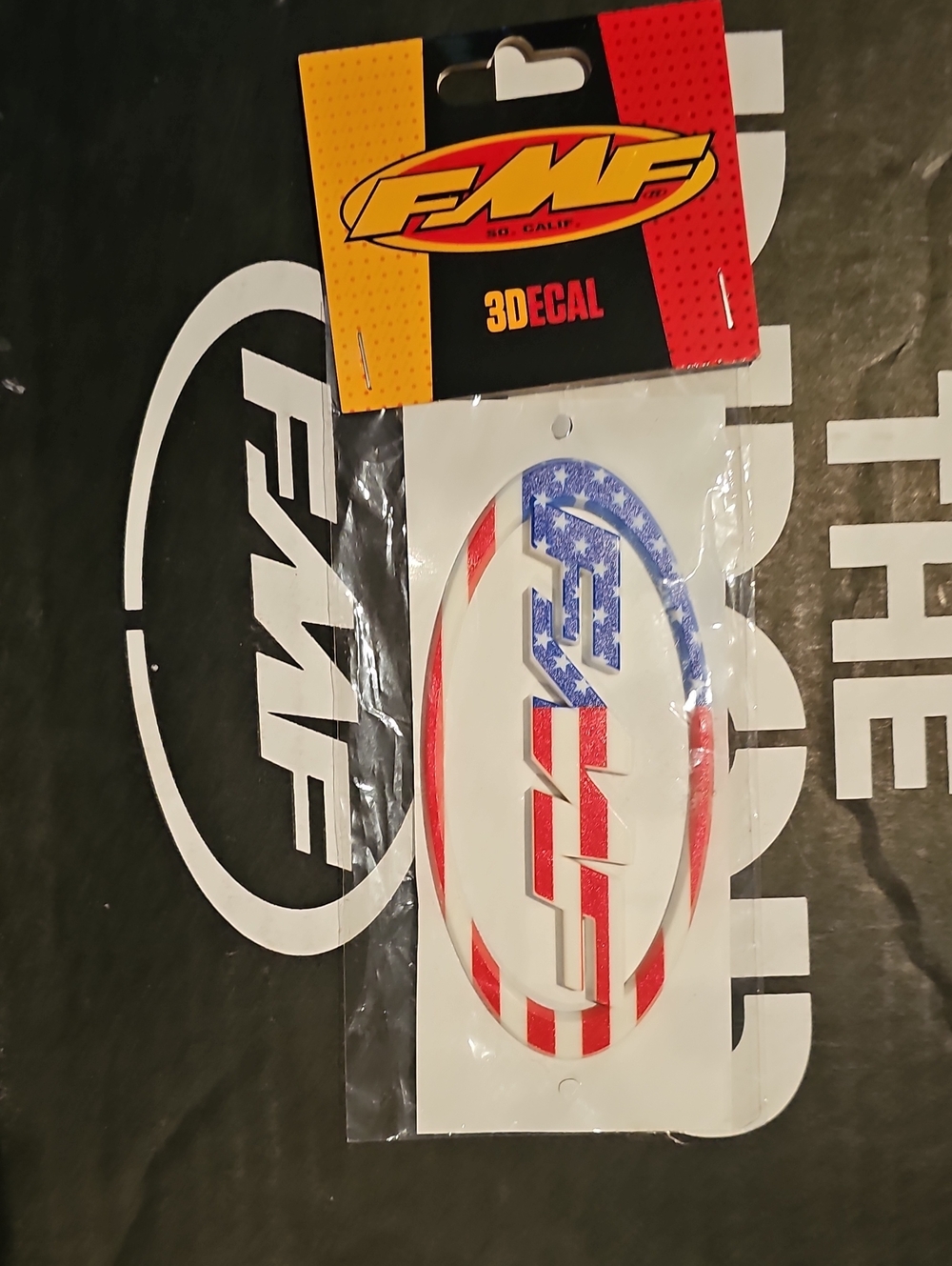 FMF So. Calif. 3D Decal American Flag Red White Blue New